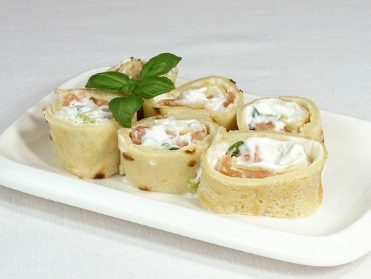 Блины с соленой начинкой