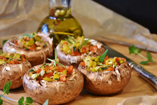 Фаршированные сыром грибы